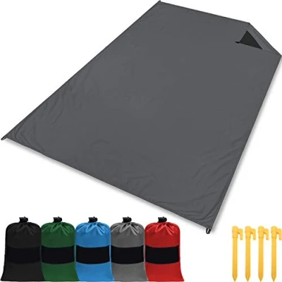 Abbildung von gipfelsport Picknickdecke Outdoor Picknick Decke I Stranddecke, wasserdicht, waschbar, sandfrei 150x110cm groß grau