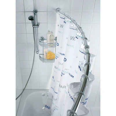 Abbildung von WENKO Bogenstange &quot;Chrom&quot;, ausziehbar, Duschvorhangstange, Breite 110 200 cm