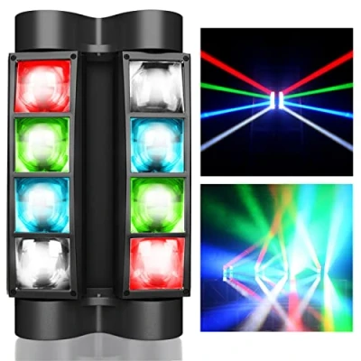 Abbildung von BETOPPER Moving Head Bühnenlicht, Disco DJ Licht 8x3W RGBW 4 in 1 LED Lichteffekt, Mini Partylicht Stage Light mit DMX512/Sprachmodus für Bar Party Club Weihnachten Halloween