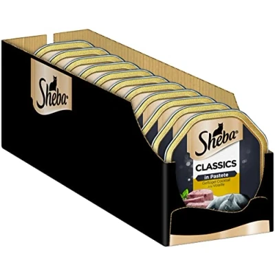 Abbildung von SHEBA Schale Nassfutter für Katzen Classics in Pastete mit Geflügel Cocktail 2 x 11 85g