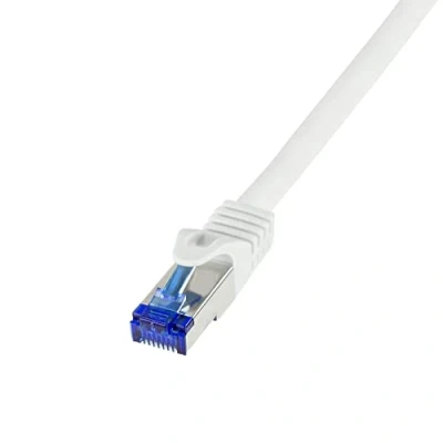 Abbildung von LogiLink C6A011S RJ45 CAT 6a S/FTP 0.25 m Weiß 1 St.