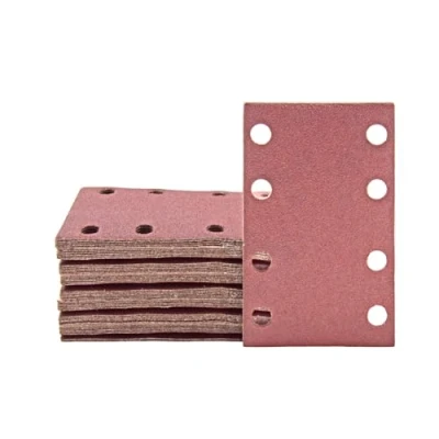 Abbildung von MioTools Fox Klett Schleifblätter, 133 x 80 mm, 8 Loch, f. Schwingschleifer, Normalkorund (50 Stk.) K120