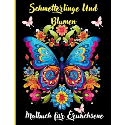Abbildung von Schmetterlinge Und Blumen Malbuch für Erwachsene: Anti Stress Ausmalbuch Entspannung über 50 Einzigartige Motiven Schönes Schmetterlings Mit ... Mutige Malvorlagen Naturszenen )
