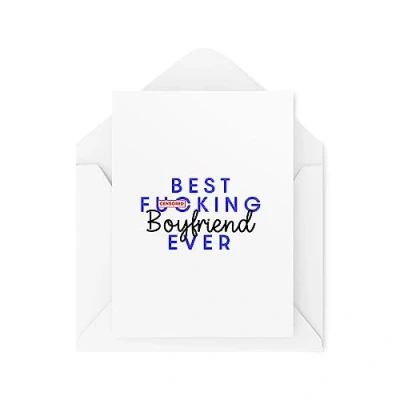 Abbildung von Tongue in Peach Grußkarte für Partner Best F*cking Boyfriend Ever Einzigartige Valentinstagskarte Jahrestagskarten CBH1745