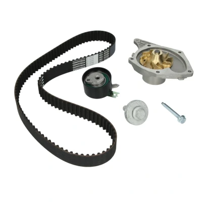 Abbildung von HEPU PK09580 Wasserpumpe + Zahnriemensatz mit Schrauben 123 RENAULT: CLIO 2, SCENIC Kangoo I, NISSAN: MICRA 3, Almera II Schrägheck