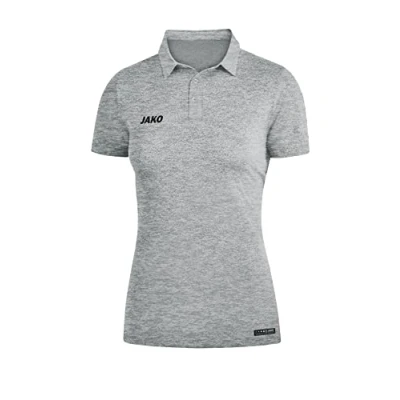 Abbildung von JAKO Damen Polos Polo Premium Basics, grau meliert, 40, 6329