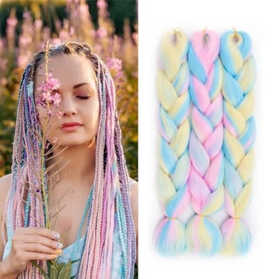Abbildung von FANWYFYU Jumbo Braid Synthetic Hair 3 Pieces 24 Inches Kanekalon Braiding Extensions for Crochet Twist Hair（MC14）