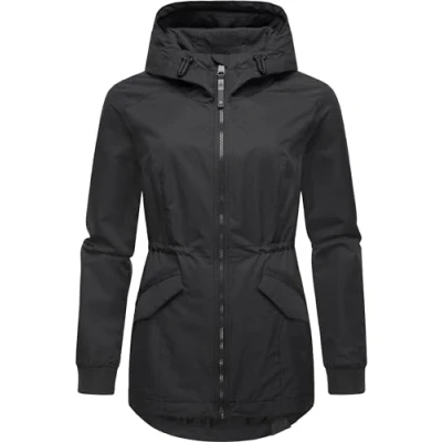 Abbildung von Ragwear Regenjacke / wasserabweisende Jacke, Damen, Größe: Small, Black