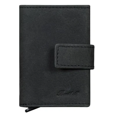 Abbildung von Benthill Geldbörse Herren Echt Leder RFID Slim Klein Smart Wallet Kartenetui Portemonnaie, Schutz Kartenfächer Münzfach