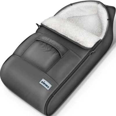 Abbildung von KIDUKU Winterfußsack für Kinderwagen Buggy Babyfußsack waschbar Fußsack Babyschale mit Reißverschluss &amp; Tasche