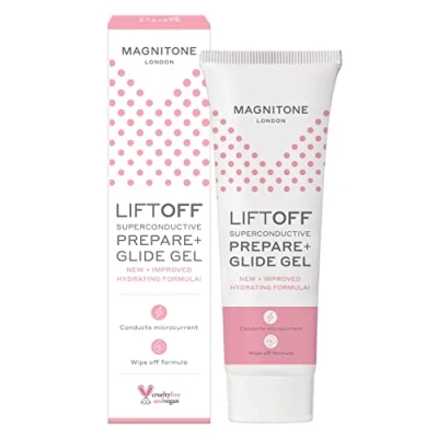 Abbildung von MAGNITONE LiftOff Superconductive Prepare + Glide Gel für Mikrostrom Gesichtsstraffung und Radiofrequenzgeräte, Feuchtigkeitsspendende, abwischbare Formel, Auf Wasserbasis, Ohne Tierversuche vegan