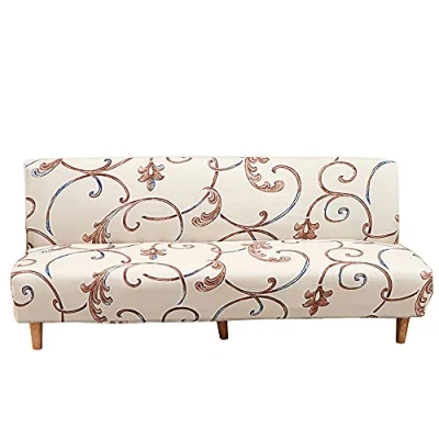 Abbildung von CHNSHOME Sofabezug Ohne armlehnen Stretch Armlose sofaüberwurf Sofahusse Armlehne 3 sitzer Sofa Abdeckung Schlafsofa bezug