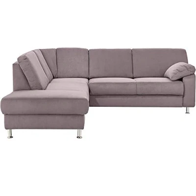 Abbildung von Cavadore Ecksofa Belfast mit Ottomane links / Polsterecke Federkern 243 x 88 218 Mikrofaser Anthrazit