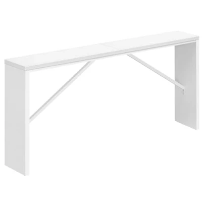 Abbildung von MAHANCRIS Konsolentisch, Sofa Beistelltisch, Eingangstisch, Retro Esstisch, Schmaler Beistelltisch Hinter dem Sofa, Robust und Stabil, Weiß ACTWT15801