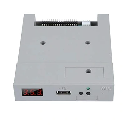 Abbildung von Tangxi SSD Diskettenlaufwerk, SFR1M44 U100 3,5 Zoll 1,44 MB USB Diskettenlaufwerk Emulator + CD Schrauben, Plug &amp; Play, Grau