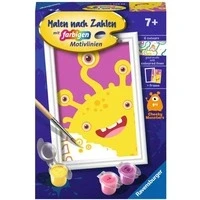 Abbildung von Malen nach Zahlen Gelbes Monster