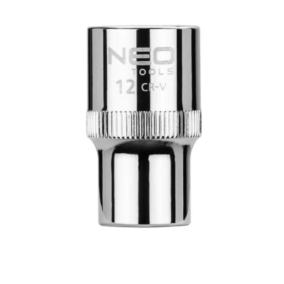 Abbildung von NEO TOOLS 08 012 Steckschlüsseleinsatz 1/2 3124 12 mm Chrom Vanadium Stahl SuperLock