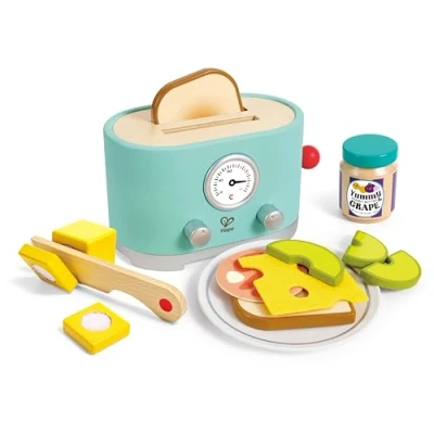 Abbildung von Hape Kinder Toaster Kling, Pop Up Set, (12 tlg), aus Holz