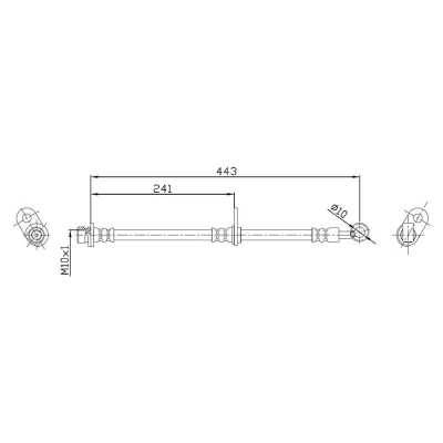 Abbildung von METZGER 4115189 Bremsschläuche 443 F10x1 HONDA: CR V 1, 2