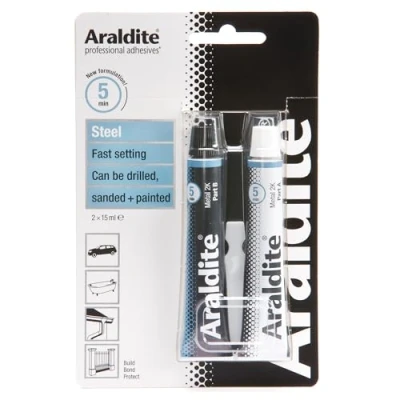 Abbildung von Araldite 2 Tuben Stahl Epoxy, 15 ml