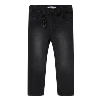 Abbildung von Name it Nmmtheo Dnmthayer KEY PANT Jeans Slim Fit für Kinder, Größe: 80, Black denim