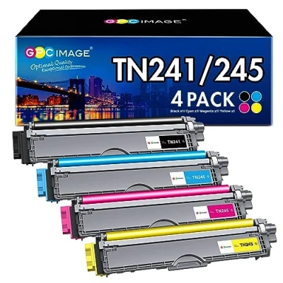 Abbildung von GPC IMAGE TN241 TN245 Kompatibel für Brother MFC 9332CDW Toner DCP 9022CDW 9142 CDN HL 3142CW 9142CDN 9020CDW 3152CDW 3140CW TN245C TN245Y TN245M (4er Pack)
