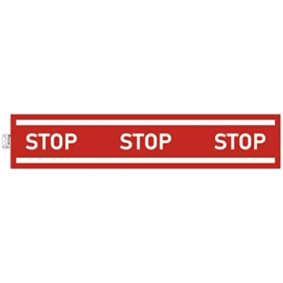 Abbildung von Exacompta 67017E Stopp Klebeband 100x20cm Rot aus UV beständigem PVC Hinweisschild Schilder Warnhinweis Sticker Aufkleber Türschild