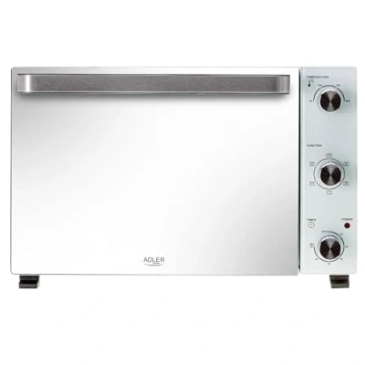 Abbildung von Adler Minibackofen AD 6027, Elektrobackofen, 48L, Mini Backofen, Umluft, Timer, Drehspieß, weiß