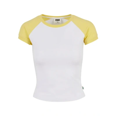 Abbildung von Urban Classics Stretch Short Retro Baseball TEE Tshirt print, Damen, Größe: Small, White vintagesun