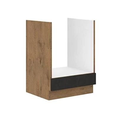 Abbildung von Vigo Herdunterschrank 60 cm Eiche Lancelot Matera Grau Küchenzeile Küchenblock
