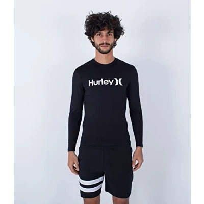 Abbildung von Hurley Herren OAO Quickdry Rashguard Ls ausschlagschutzhemd, schwarz, M