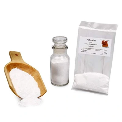 Abbildung von Pottasche zum Backen Backtriebmittel Kaliumcarbonat K2CO3 Lebensmittelqualität E501 potash 30g