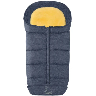 Abbildung von Heitmann Felle Fußsack &quot;Eisbärchen Komfort 2 in 1 Winterfußsack Premium Qualität&quot;, mit Lammfell Einlage, für Kinderwagen und Buggy, waschbar