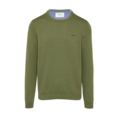 Abbildung von s.Oliver Logostickerei Strickpullover, Herren, Größe: XL, Olive