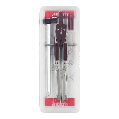 Abbildung von Aristo Schnellverstellzirkel max. 640mm Länge: 170mm weinrot/silber