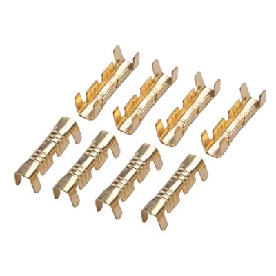 Abbildung von Spade Crimpverbinder für Befestigungsteile Klammern und Verbindungsplatten Schnellverbinder 0,5 1,5 mm Messing Dockinganschluss Linie Drücken Packung mit 100 Stück