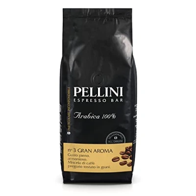 Abbildung von Pellini N.3 Gran Aroma, Kaffeebohnen für Espresso 1kg, 100% Arabica Mischung mit einem Kräftigen und Harmonischen Geschmack, Langsam Geröstete