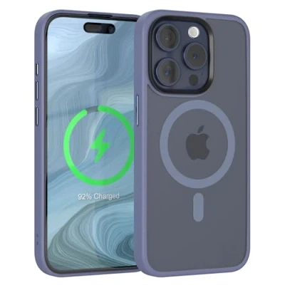 Abbildung von EAZY CASE Ultra Schutz Outdoor Hülle kompatibel mit iPhone 15 Pro Qi Charging, hochwertige Schutzhülle Aufprallschutz, Stoßfest, Kratzfest, Handyhülle Kameraschutz, Hell Blau