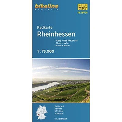 Abbildung von Radkarte Rheinhessen (RK RPF06): Alzey Bad Kreuznach Mainz Worms Nahe Rhein, wetterfest/reißfest, GPS tauglich mit UTM Netz (Bikeline Radkarte)