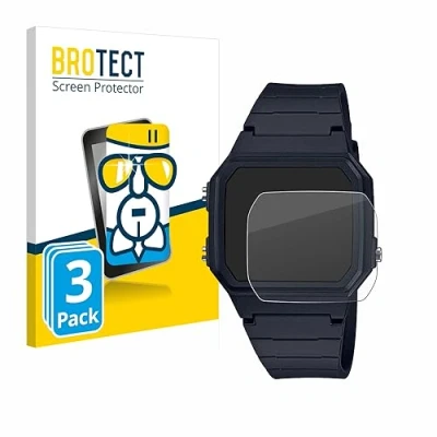 Abbildung von BROTECT Schutzglas für Casio Unisex F 91W (3 Stück) Schutzfolie Panzer Folie Glas [Extrem Kratzfest 9H, Anti Fingerprint, Ultra Transparent]
