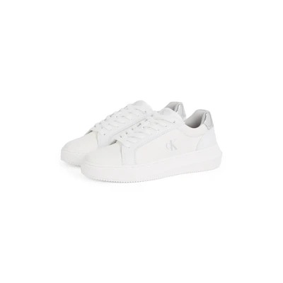 Abbildung von Calvin Klein Jeans Chunky Cupsole Sneaker low, Damen, Größe: 38, Bright white/silver Schuhe