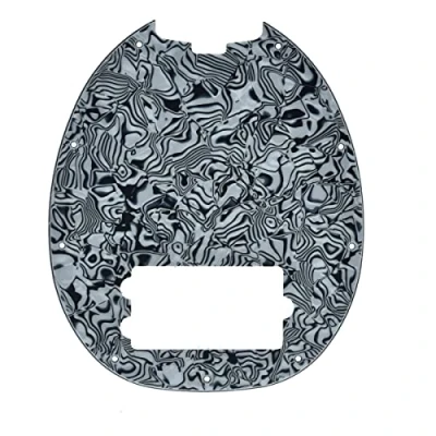 Abbildung von Dopro Bass Pickguard Stingray MM4 für MM2 4 saitige Gitarrenteile schwarz weiß hell