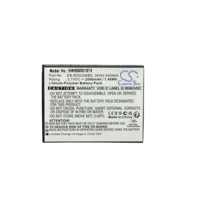 Abbildung von vhbw Akku Ersatz für Samsung EB BG525BBE, GH43 05060A Handy Smartphone Telefon (2000 mAh, 3,7 V, Li Polymer)