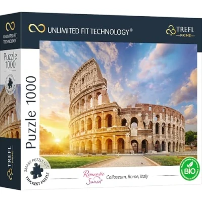 Abbildung von Trefl 10691 1000 Elemente, dickster Karton, Bio, Italien, Kolosseum, Sonnenuntergang, Unterhaltung für Erwachsene und Kinder ab 12 Jahren, Puzzle Romantic Sunset: Colloseum, Rome, Italy