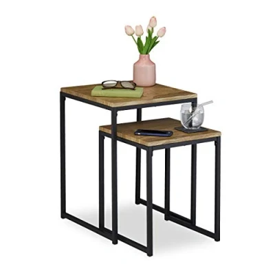 Abbildung von relaxdays Beistelltisch 2er Set Holzoptik