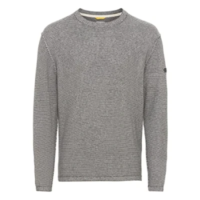 Abbildung von camel active Herren Leichter Strickpullover im feinen Streifenmuster Grau menswear M