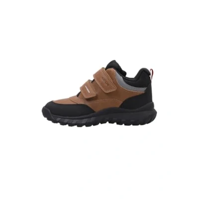 Abbildung von Geox Simbyos Sneaker low für Kinder, Größe: 28, Cognac/black Schuhe