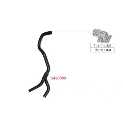Abbildung von METZGER 2420089 Kühlerschlauch EPDM (Ethylen Propylen Dien Kautschuk) FORD: Transit Mk5 Bus, Kastenwagen