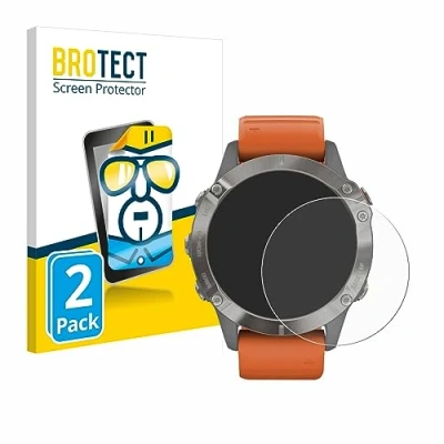 Abbildung von BROTECT (2 Stück Schutzfolie für Garmin Fenix 6 Pro Solar Displayschutz Folie Ultra Klar