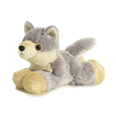 Abbildung von Aurora, 13296, Mini Flopsie Wolf, 20cm, Plüschtier, weiß/lila